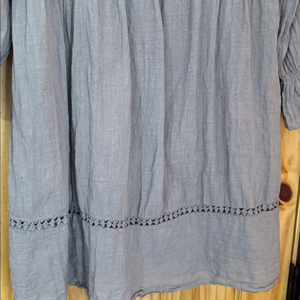 Vanessa zani mocha v neck dress medium - Picture 4 of 6